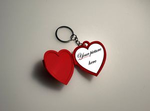 Red Heart Photo Frame Keychain