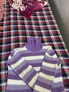 Striped Turtleneck Sweater