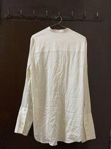 Classic White Band Collar Shirt
