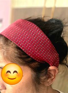 Chic Red Patterned Headband