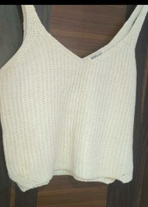 cream  Knit Tank Top