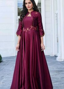 Soft Silk flared Gown ( unused)