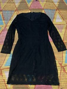Elegant Black Lace Dress