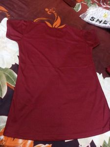 Maroon Graphic T-Shirt &amp; Shorts Set