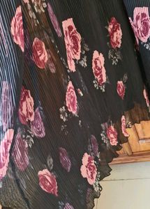 Outzidr Black floral maxi dress (New with tags)