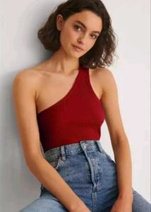 One sholder crop top