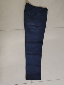 Khadi Cotton Blue Formal Pant For Man