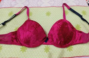 Pink Velvet Bra