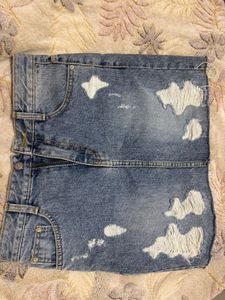 Blue Denim  skirt  korean brand