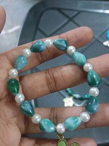 Set of 2 Beaded Bracelets with Charms
