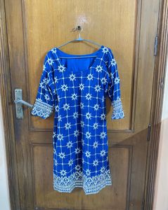 HEAVY PATI WORK  BLUE COLORED PADDED SHARARA SUIT
