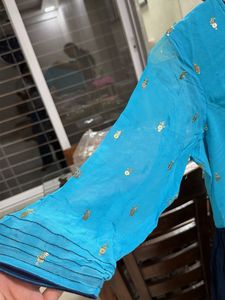 custom made Beautiful Blue and Navy Ethnic Gown