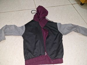 Maroon Hooded Jacket