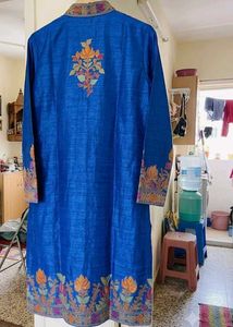 royal  Blue kashmiri embroidery coat
