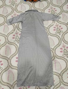 Formal Grey Striped Kurti