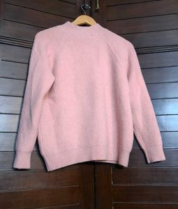 Women Pink Button-Detail Knit Sweater