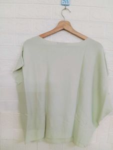 Mint Green V-Neck Relaxed Fit Tee