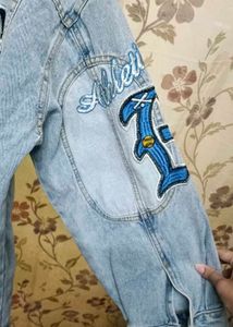 Trendy Light Wash Denim Jacket