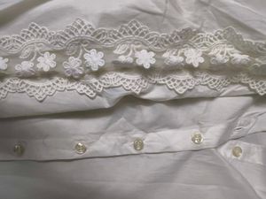 Collezione White Shirt with Elegant Shoulder Lace