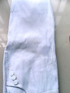 White jeans Pants with Button ⚪