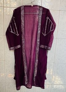 Embellished Purple Blouse