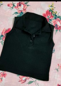Stylish Black Crop Top 🔝