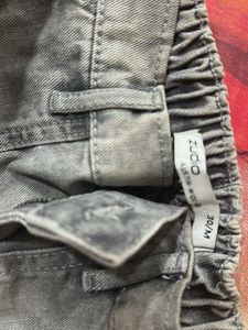 Washed Grey Cargo Jeans