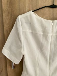 Chic White Peplum Top