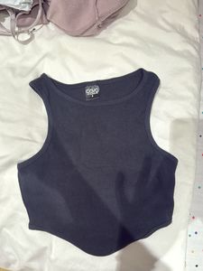 Black Cropped Tank Top