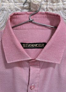 Men's Pink Long Sleeve Dress Shirt