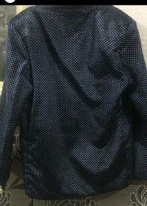 Blue Velvet Coat Set