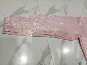 Elegant Embroidered Pink Kurta Set XL