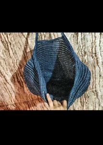 Blue Woven Shoulder Bag