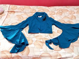 Blue Crop Top