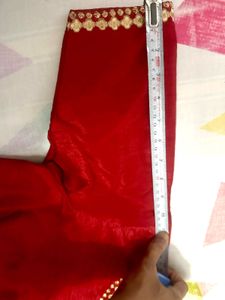 Stand out party designer Red Silk Blouse