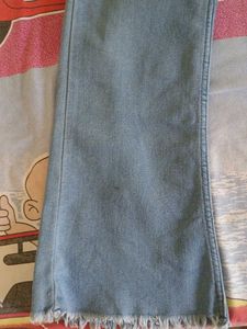 Flared Blue Denim Jeans