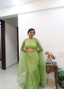 Designer Green Mermaid Lehenga Set