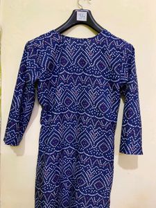 Blue Chunri Print Kurti