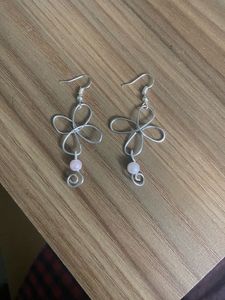 Whimsical Earrings with pearl beads