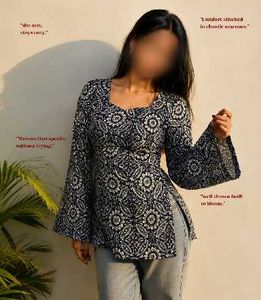 Stylish Printed Bell Sleeve Tunic