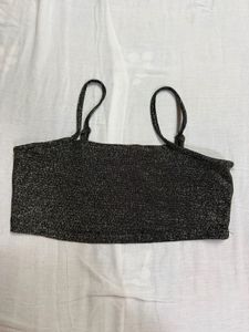 Sparkly Black Crop Top