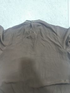 Chic Brown Chain Detail Top