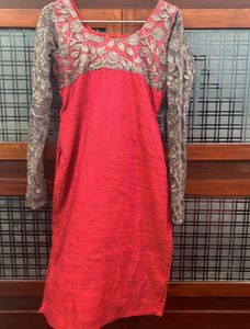 Full Sleeves Ash and Rose Kurta