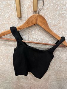 Basic Black Crop Top