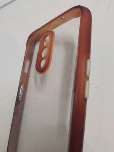 Clear Phone Case with Brown Accents