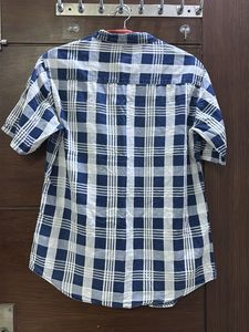 Blue Plaid Casual Shirt