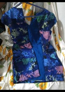 Vibrant Abstract Print Dress (size:xl)