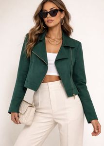Made in Italy Green  biker Jacket