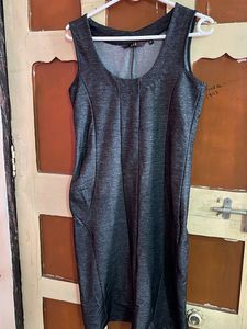 Sleek Sleeveless Grey Dress