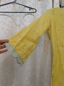 Yellow Kurta farshi set
